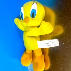 TWEETY BIRD VTG 1997 COLLECTIBLE BEANIE PLUSH WARNER BROS LOONEY TUNES 7”